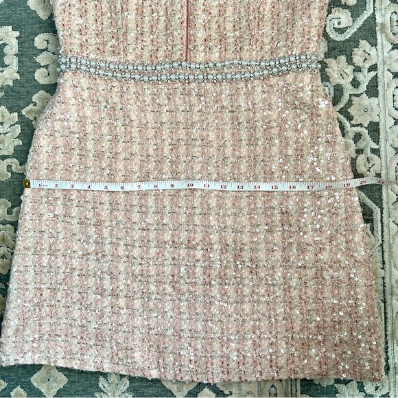 Alice & Olivia Ellis Pink Embellished Mini Dress NWT - Picture 11 of 16